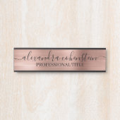Your Company Office Door Sign Rose Gold Türschild (Vorderseite )