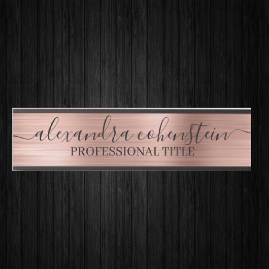 Your Company Office Door Sign Rose Gold Türschild