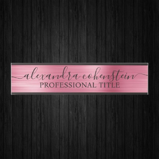 Your Company Office Door Sign Rose Gold Türschild