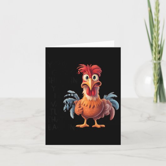 Your Crazy Is Showing You Might W Tuck That Back I Karte (Vorderseite)