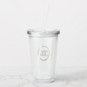 Your Custom Logo Acrylic Tumbler and Straw Acryltrinkbecher (Rückseite)