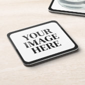 Your Custom Memory - Personalized Photo Placeholde Getränkeuntersetzer (Linke Seite)