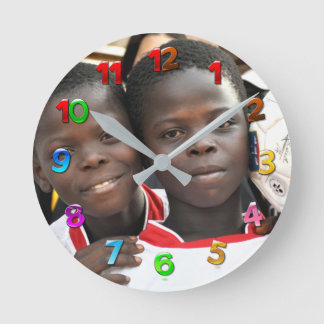 Your Custom Photo Kids Clock Runde Wanduhr