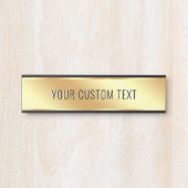 Your Custom Text Elegant Gold Create Your Own Türschild (Vorderseite )
