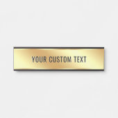 Your Custom Text Elegant Modern Simple Gold Home Türschild (Vorderseite )