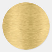 Your Custom Text Elegant Template Blank Gold Runder Aufkleber (Vorderseite)