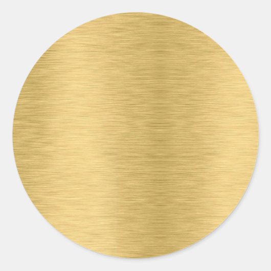 Your Custom Text Elegant Template Blank Gold Runder Aufkleber (Vorderseite)