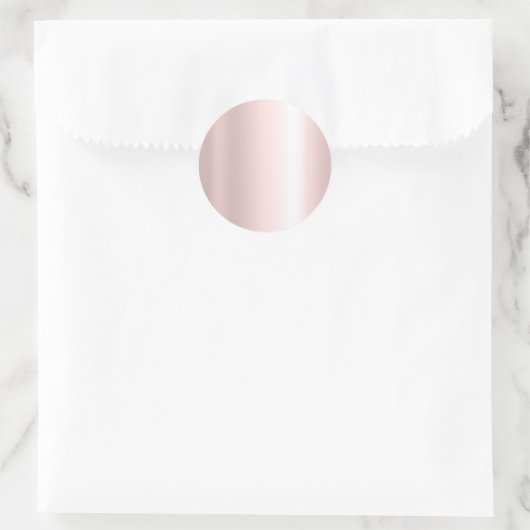 Your Custom Text Elegant Template Blank Rose Gold Runder Aufkleber (Tasche)