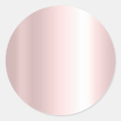 Your Custom Text Elegant Template Blank Rose Gold Runder Aufkleber (Vorderseite)