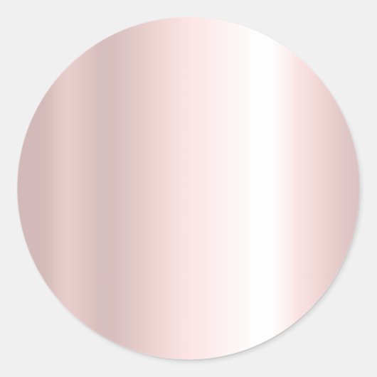 Your Custom Text Elegant Template Blank Rose Gold Runder Aufkleber (Vorderseite)