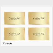 Your Custom Text Elegant Typography Gold Template Rechteckiger Aufkleber (Blatt)