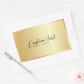 Your Custom Text Elegant Typography Gold Template Rechteckiger Aufkleber (Umschlag)