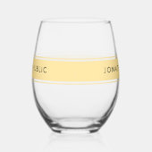 Your Custom Text Name Elegant Gold Template Sleek Weinglas Ohne Stiel (Rechts)