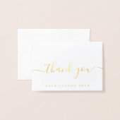 Your Custom Text Name Handwritten Script Thank You Folienkarte (Vorderseite mit Umschlag)