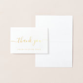 Your Custom Text Name Handwritten Script Thank You Folienkarte (Anzeige)