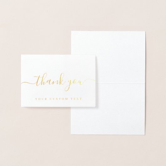 Your Custom Text Name Handwritten Script Thank You Folienkarte (Anzeige)