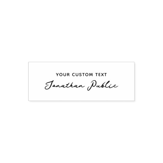 Your Custom Text Name Typography Simple Template Permastempel (Design)