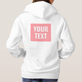 Your Custom Text Name Womens Front And Back Print Hoodie (Rückseite)