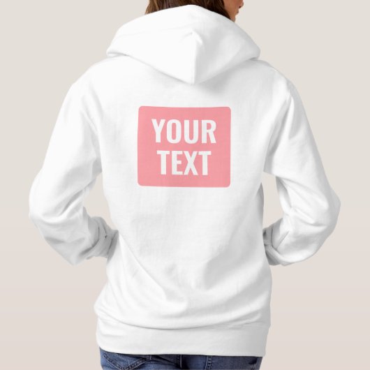 Your Custom Text Name Womens Front And Back Print Hoodie (Rückseite)