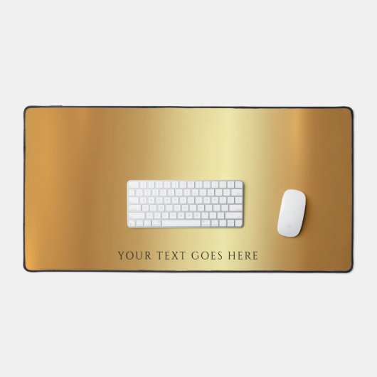 Your Custom Text or Name Elegant Gold Luxurious Schreibtischunterlage (Tastatur & Maus)