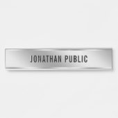 Your Custom Text Silver House Create Your Own Türschild (Vorderseite )