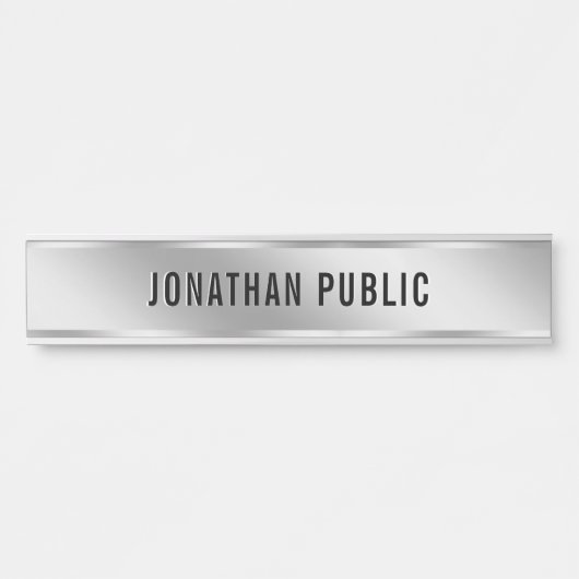 Your Custom Text Silver House Create Your Own Türschild (Vorderseite )