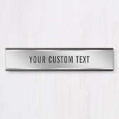 Your Custom Text Silver Template Create Your Own Türschild (Vorderseite )
