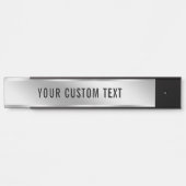 Your Custom Text Silver Template Create Your Own Türschild (Vorderseite )