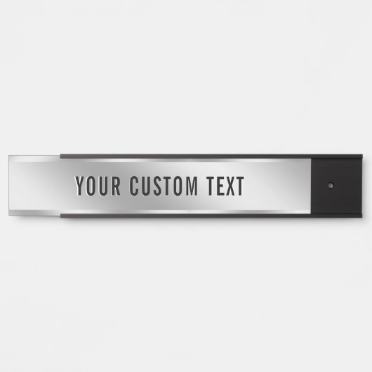 Your Custom Text Silver Template Create Your Own Türschild (Vorderseite )