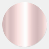 Your Custom Text Stylish Template Blank Rose Gold Runder Aufkleber (Vorderseite)