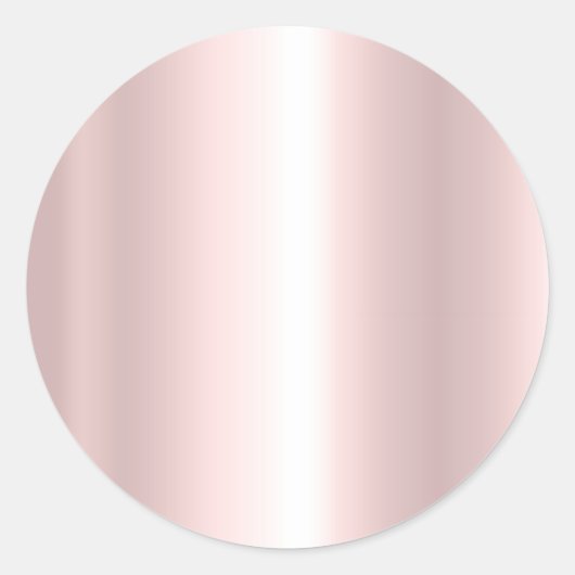Your Custom Text Stylish Template Blank Rose Gold Runder Aufkleber (Vorderseite)