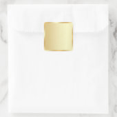 Your Custom Text Template Gold Blank Background Quadratischer Aufkleber (Tasche)