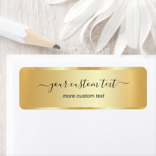 Your Custom Text TGold Script Return Address (Insitu)