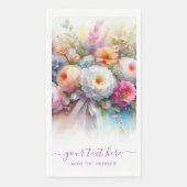 Your Custom Text Typography Script Floral Wedding Serviette (Vorderseite)