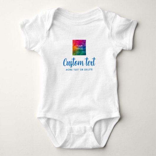Your Custom Text Upload Image One-Pieces Unisex Baby Strampler (Vorderseite)