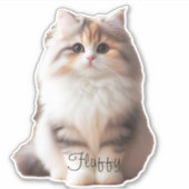 Your Cute Pet Custom Image Name Aufkleber (Vorderseite)