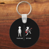 Your Dad My Dad Funny B Guitar Lover Musician Sarc Schlüsselanhänger (Vorderseite)