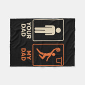 Your Dad My Dad Sketll Dunk Daughter Son Father's Fleecedecke (Vorderseite (Horizontal))