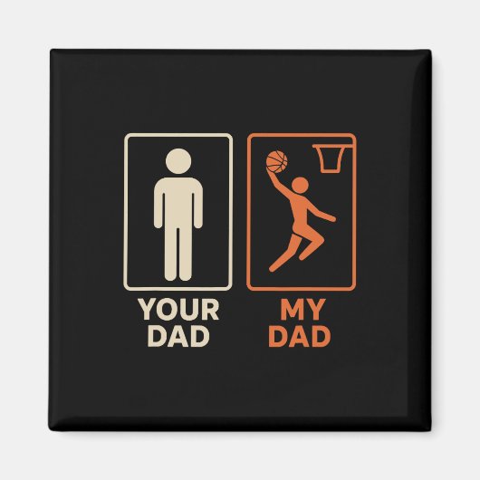 Your Dad My Dad Sketll Dunk Daughter Son Father's  Magnet (Vorne)