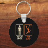 Your Dad My Dad Sketll Dunk Daughter Son Father's Schlüsselanhänger (Vorderseite)