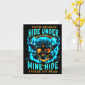 Your Demons Hide Under Bed Mine Inside My Head Got Karte (Gelbe Blume)