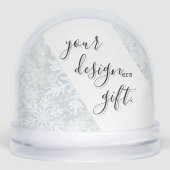 Your Design ers Gift, Golden Snowflake Snow Globe Schneekugeln (Vorderseite)