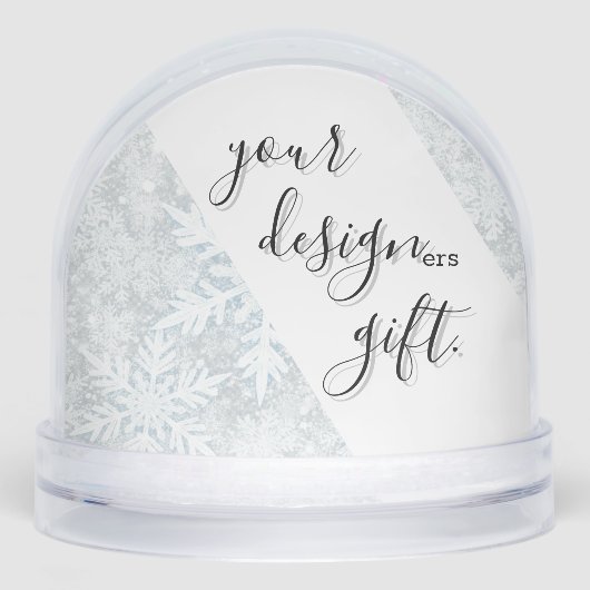 Your Design ers Gift, Golden Snowflake Snow Globe Schneekugeln (Vorderseite)