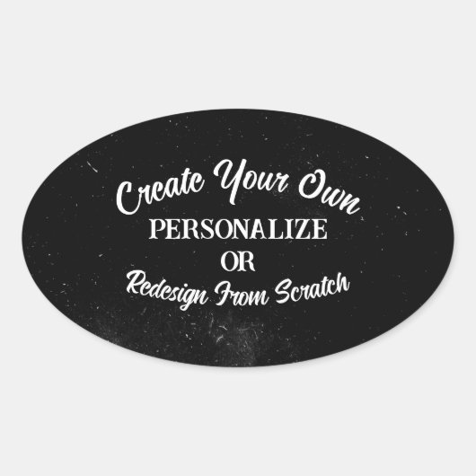Your Design Here - Create Your Own Ovaler Aufkleber (Vorderseite)