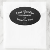 Your Design Here - Create Your Own Ovaler Aufkleber (Tasche)
