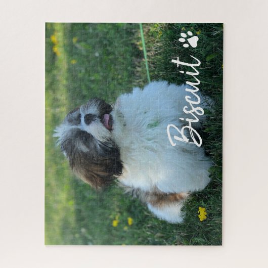 Your dog Name Script Custom Photo Puzzle (Vertikal)