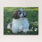 Your dog Name Script Custom Photo Puzzle (Horizontal)