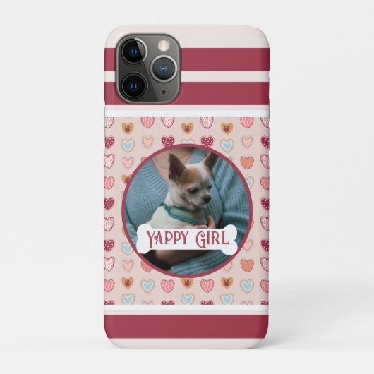 Your Dog Photo Valentine Heart iPhone 11 Pro Case (Rückseite)