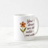 Your dreams are still valid and waiting - Mug Kaffeetasse (VorderseiteRechts)