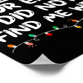 Your Email Did Not Find Me Well Christmas Xmas Off Poster (Ecke)